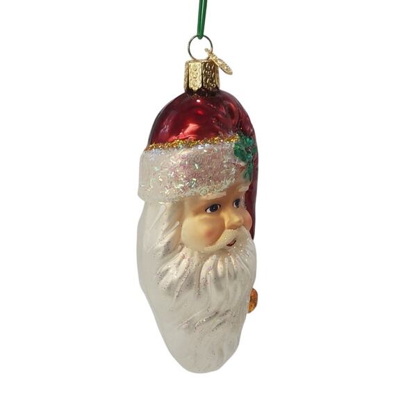 Old World Christmas Nostalgic Santa (40256) Blown Glass Ornament IOB - Picture 2 of 9